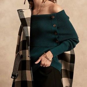NWT banana republic off shoulder sweater